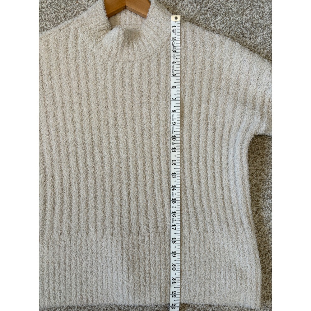 Sincerely Jules Apres Ski Oatmeal Cozy Chenille Mock Neck Sweater Plush Knit - Picture 5 of 6